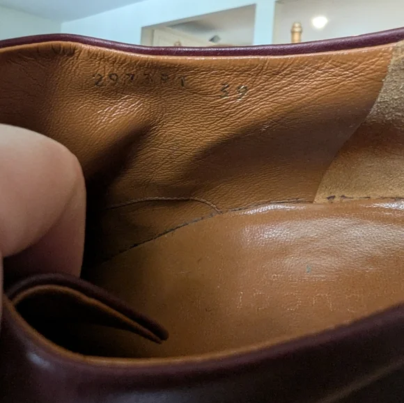 Gucci Womens High Heel Burgundy Leather Lace up Size 39 ( US 9) - Picture 8 of 8